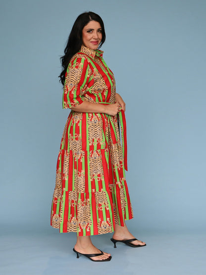 Jacquie Dress - Luxe Tibetan Tiger