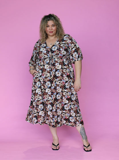 Juney Dress - Floral Latte