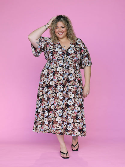 Juney Dress - Floral Latte