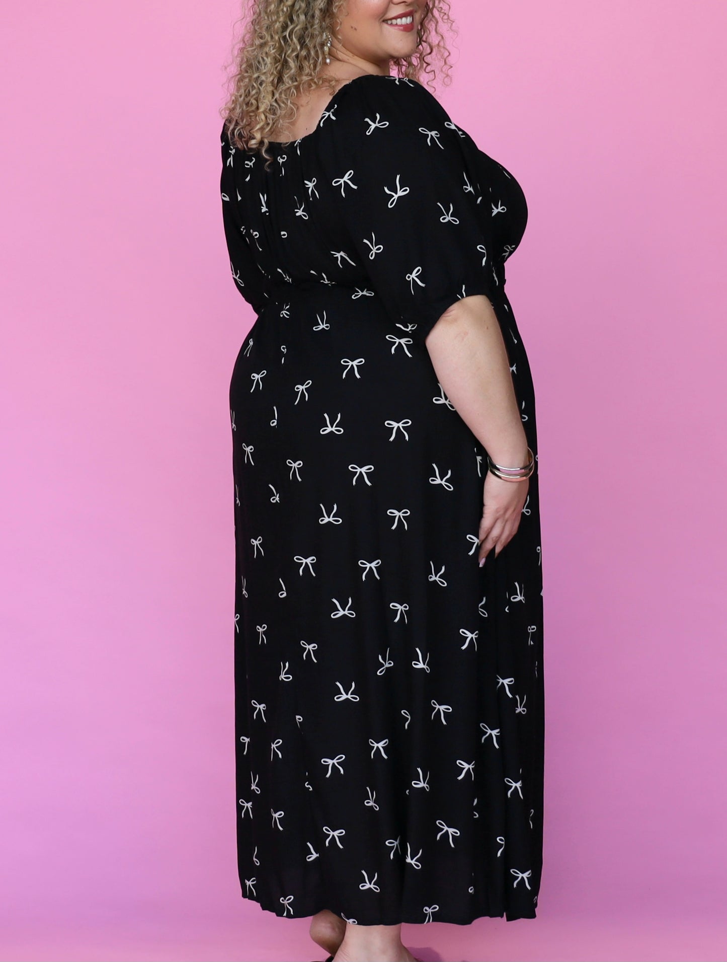 Tabitha Dress - Black Bow