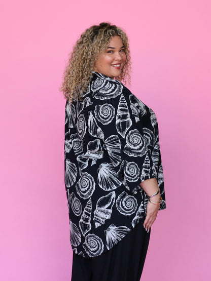 Haven Shirt - Black Seashells