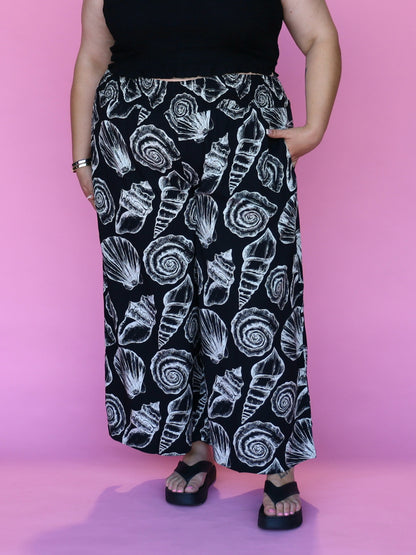 Resort Pant - Black Seashells