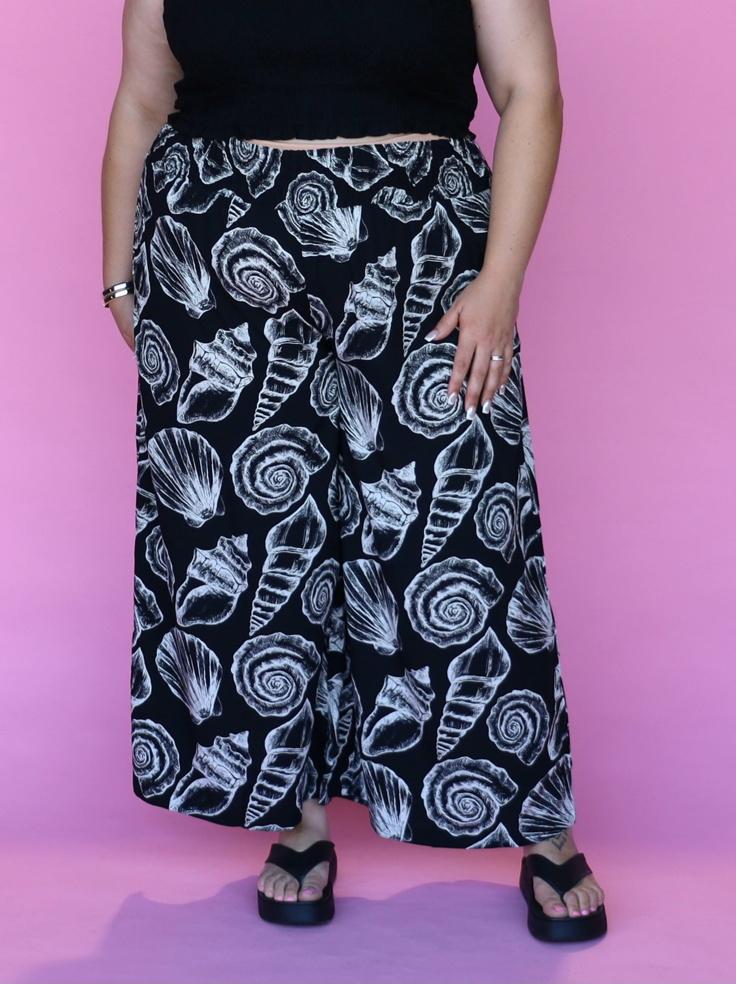 Resort Pant - Black Seashells