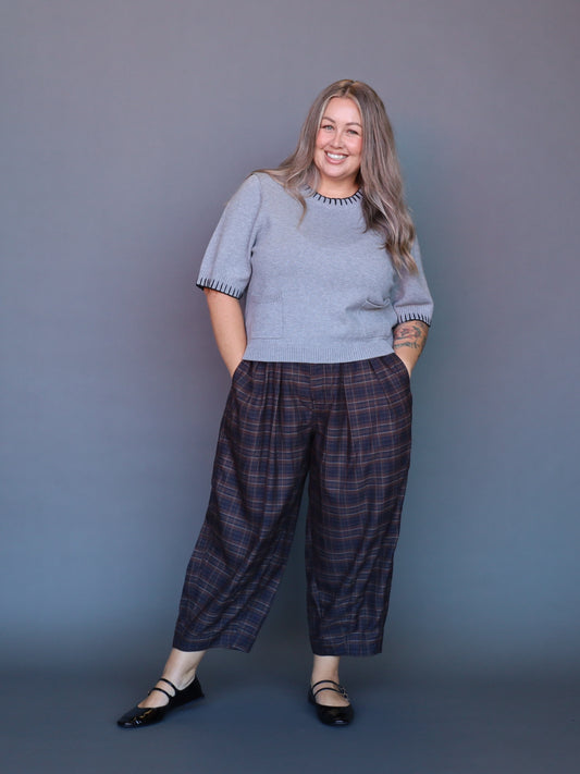 Polly Top - Grey Marle