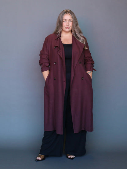 London Calling Trench - Merlot - Isla-Maree