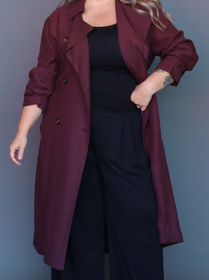 London Calling Trench - Merlot - Isla-Maree