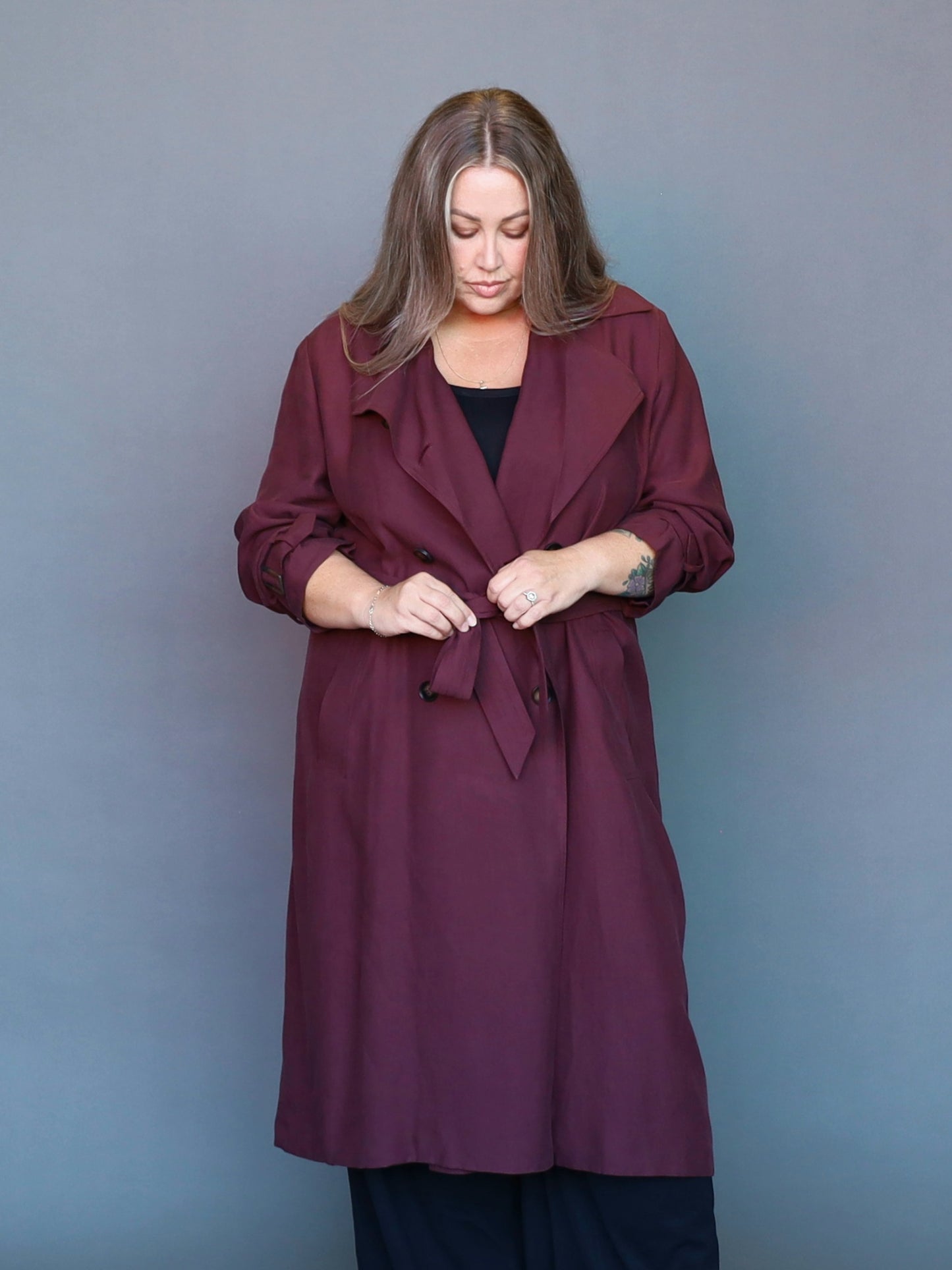 London Calling Trench - Merlot - Isla-Maree