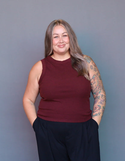 Ribbed Tank - Merlot