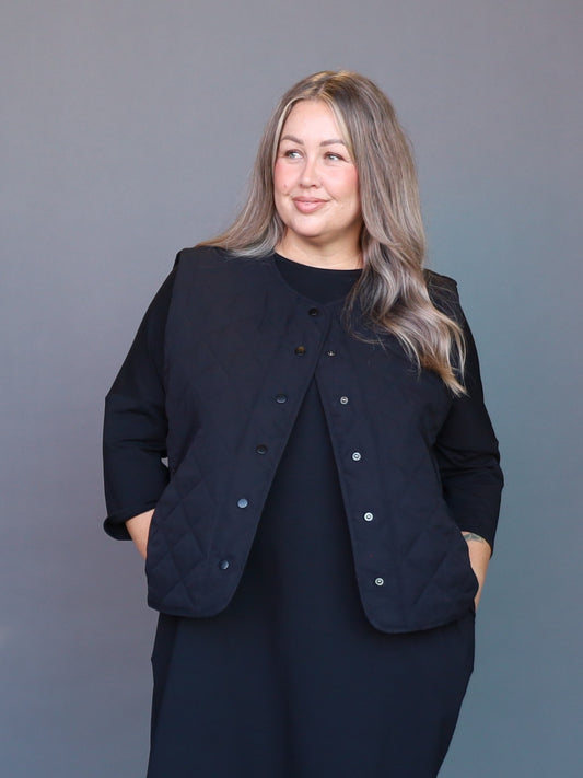 Quilted Vest - Black - Isla-Maree