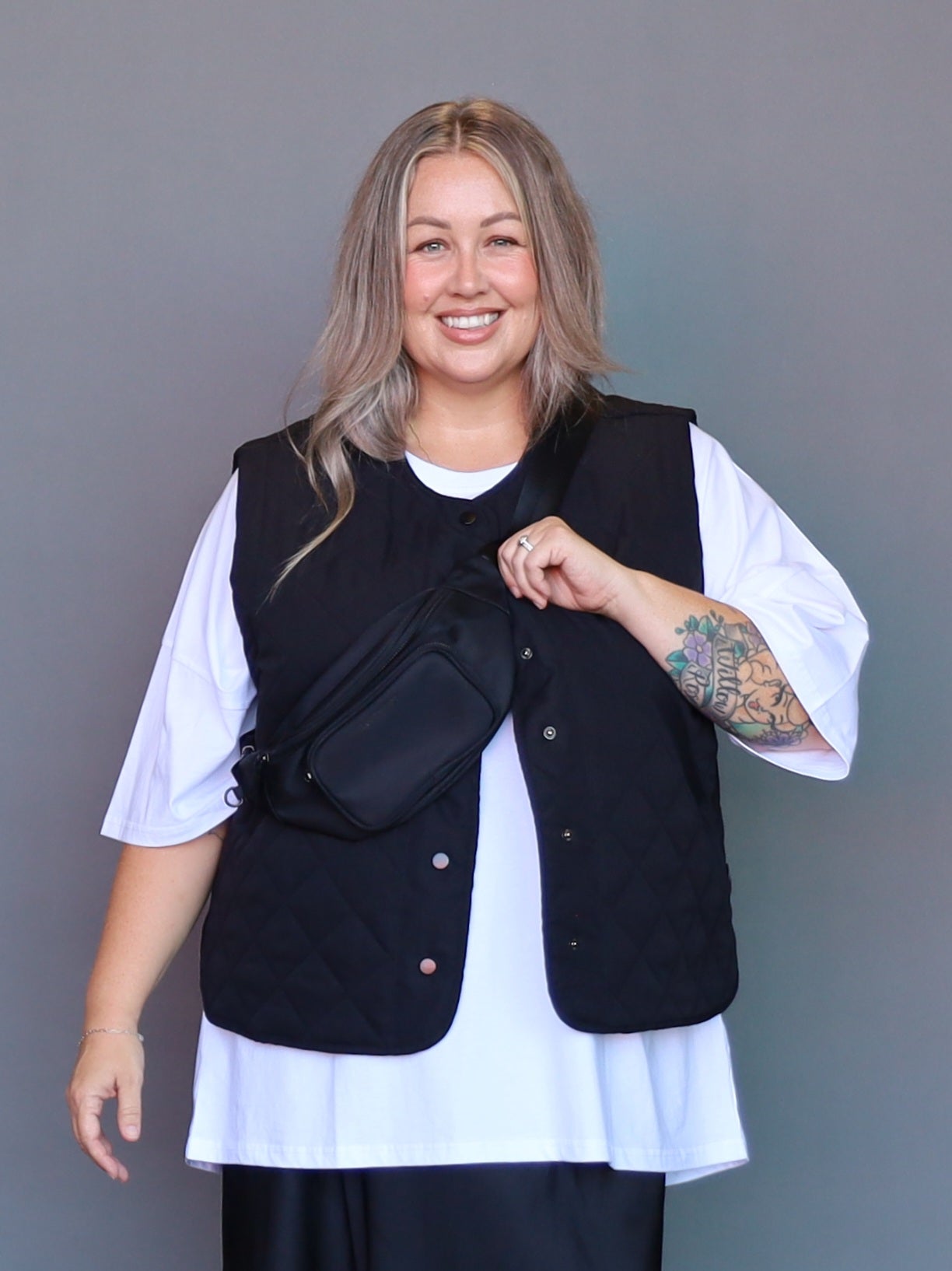 Quilted Vest - Black - Isla-Maree