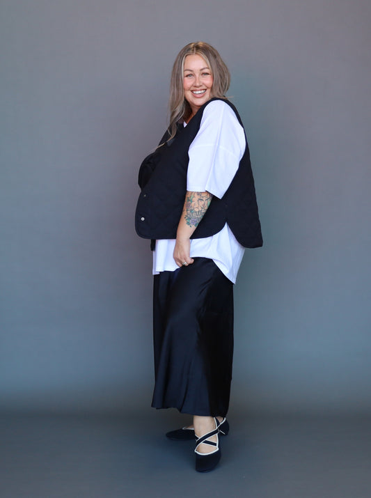 Quilted Vest - Black - Isla-Maree