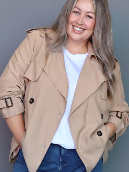 Mayfair Crop Trench - Camel - Isla-Maree