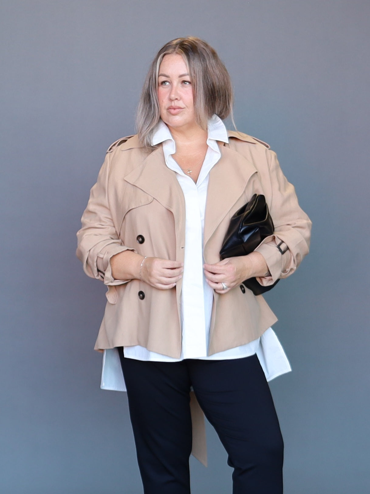 Mayfair Crop Trench - Camel - Isla-Maree