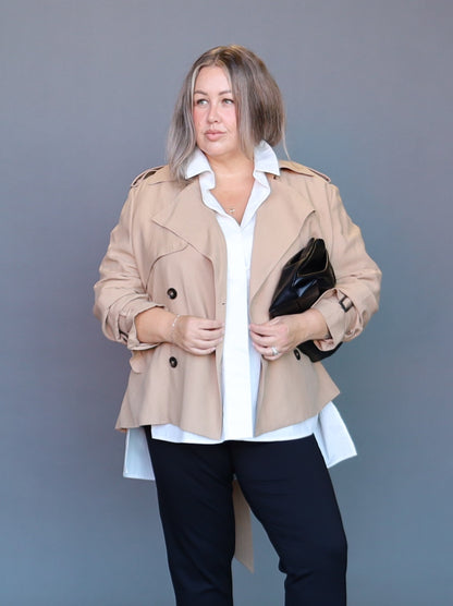 Mayfair Crop Trench - Camel - Isla-Maree
