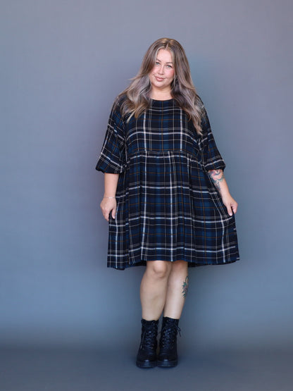 Willow Dress - Teal Tartan - Isla-Maree