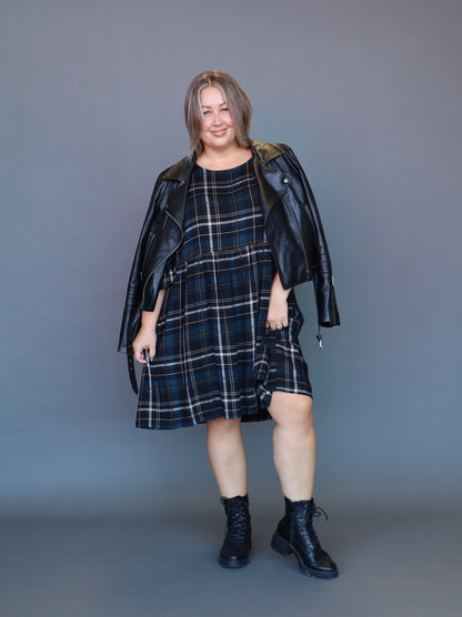 Willow Dress - Teal Tartan - Isla-Maree