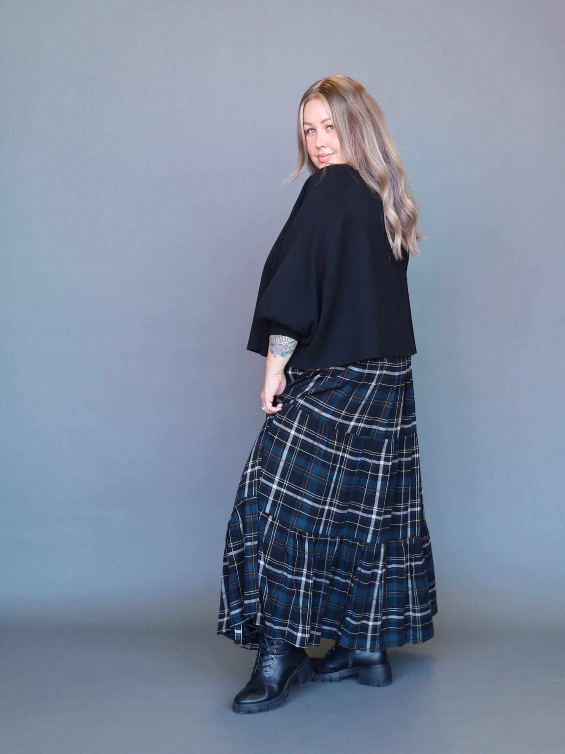 Ava Skirt - Teal Tartan - Isla-Maree