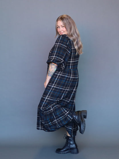 Delilah Dress - Teal Tartan - Isla-Maree
