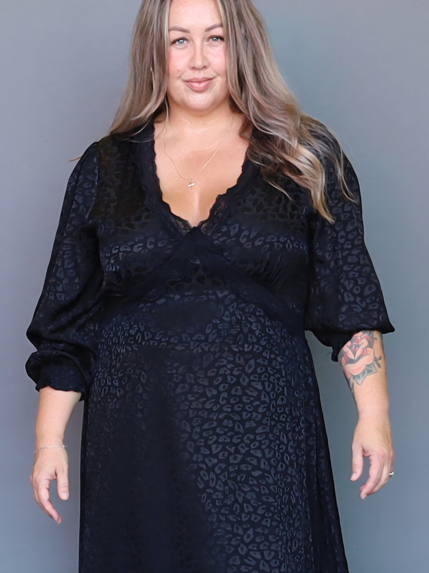 Carly Dress - Black Leppy - Isla-Maree