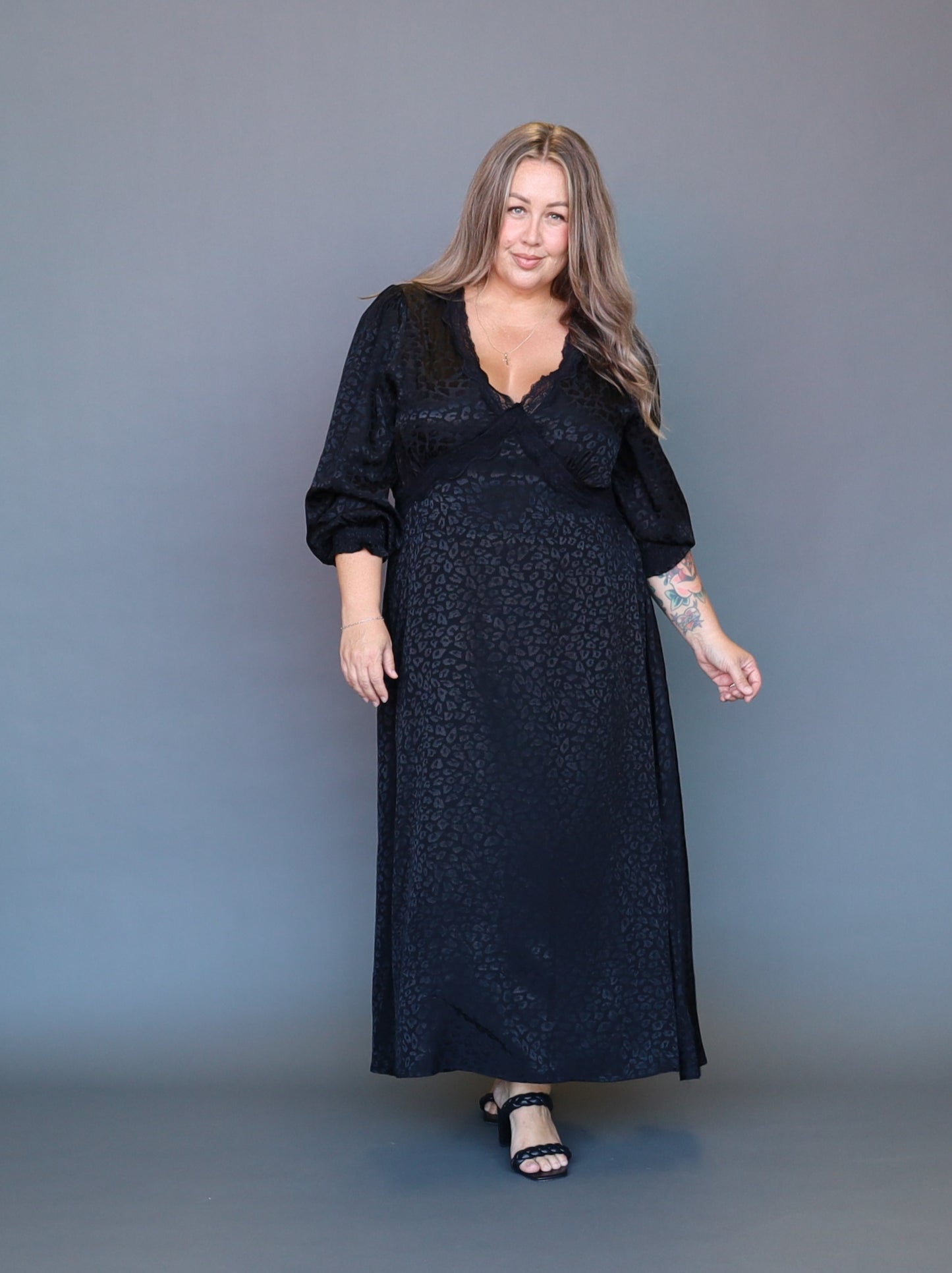Carly Dress - Black Leppy - Isla-Maree