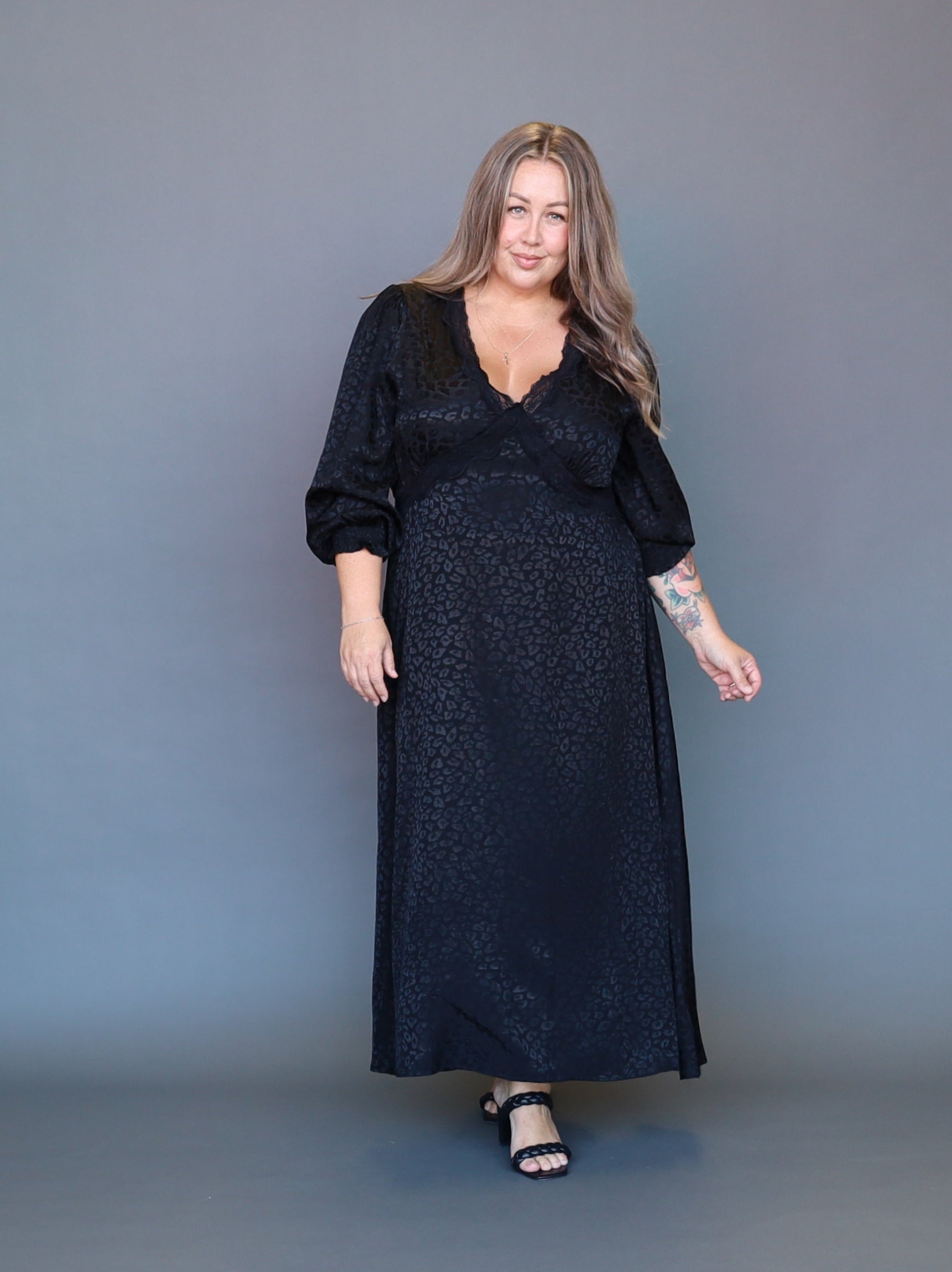 Carly Dress - Black Leppy - Isla-Maree