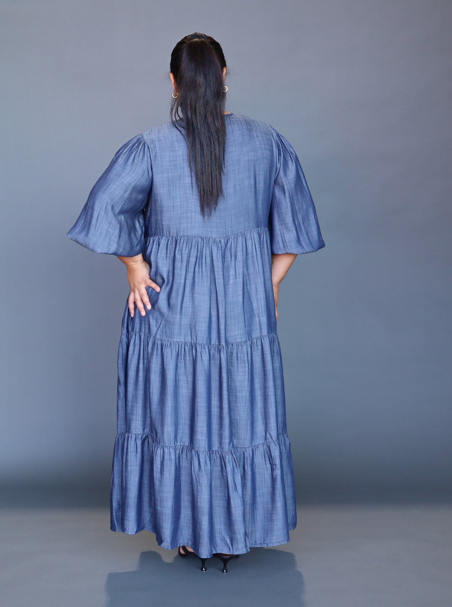 Laura Maxi Dress - Dark Chambray