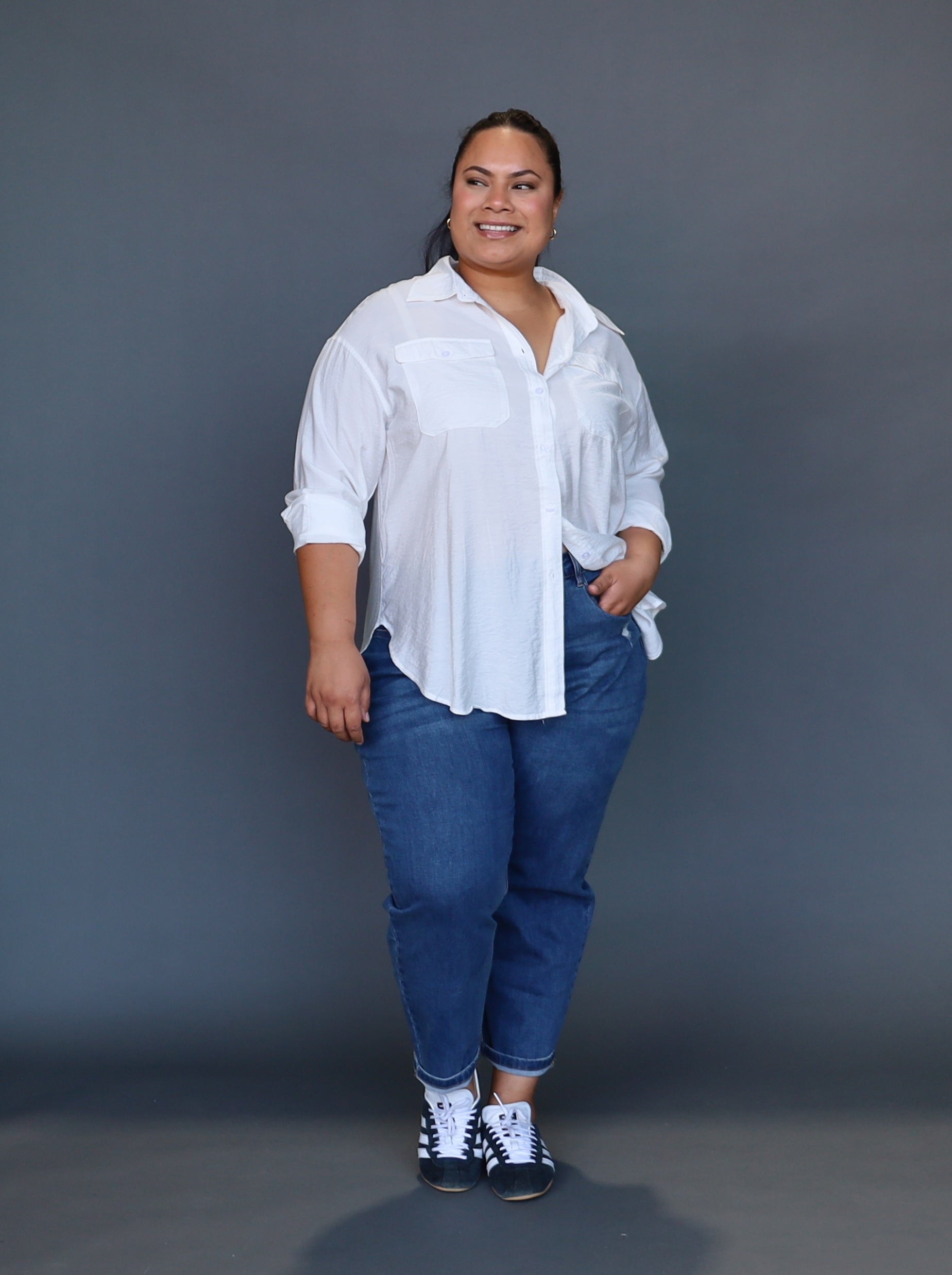 Relax Shirt - White | NZ Womens Plus Size Fashion – Isla-Maree
