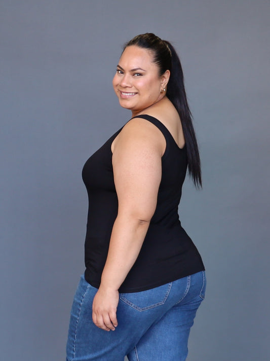 Basic Singlet - Black - Isla-Maree