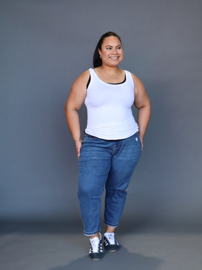 Basic Singlet - White - Isla-Maree