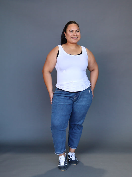 Basic Singlet - White - Isla-Maree