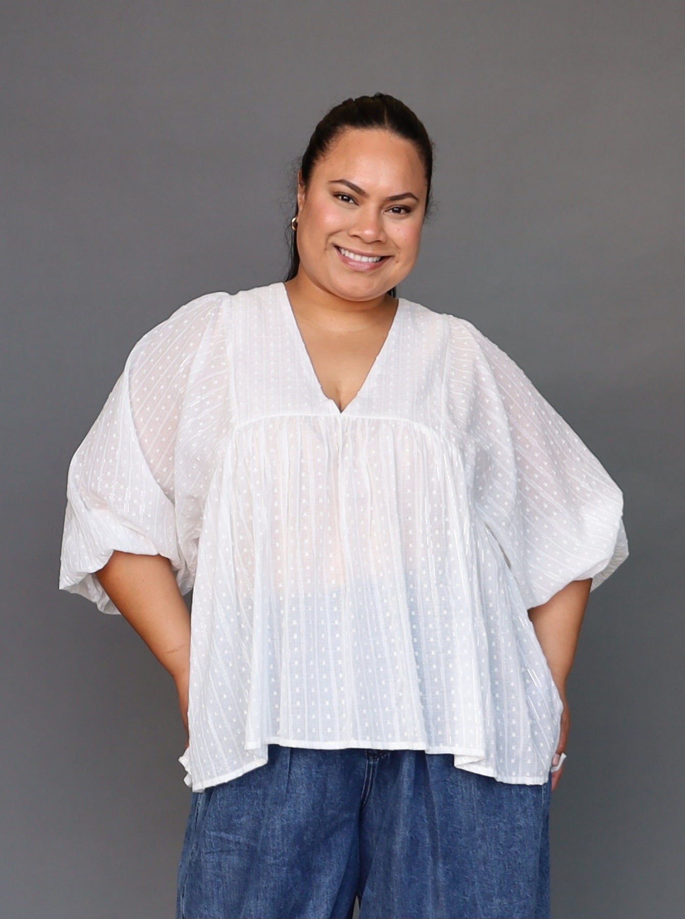 Matisse Blouse - Coconut Lurex - Isla-Maree