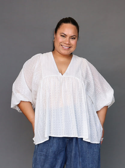 Matisse Blouse - Coconut Lurex - Isla-Maree