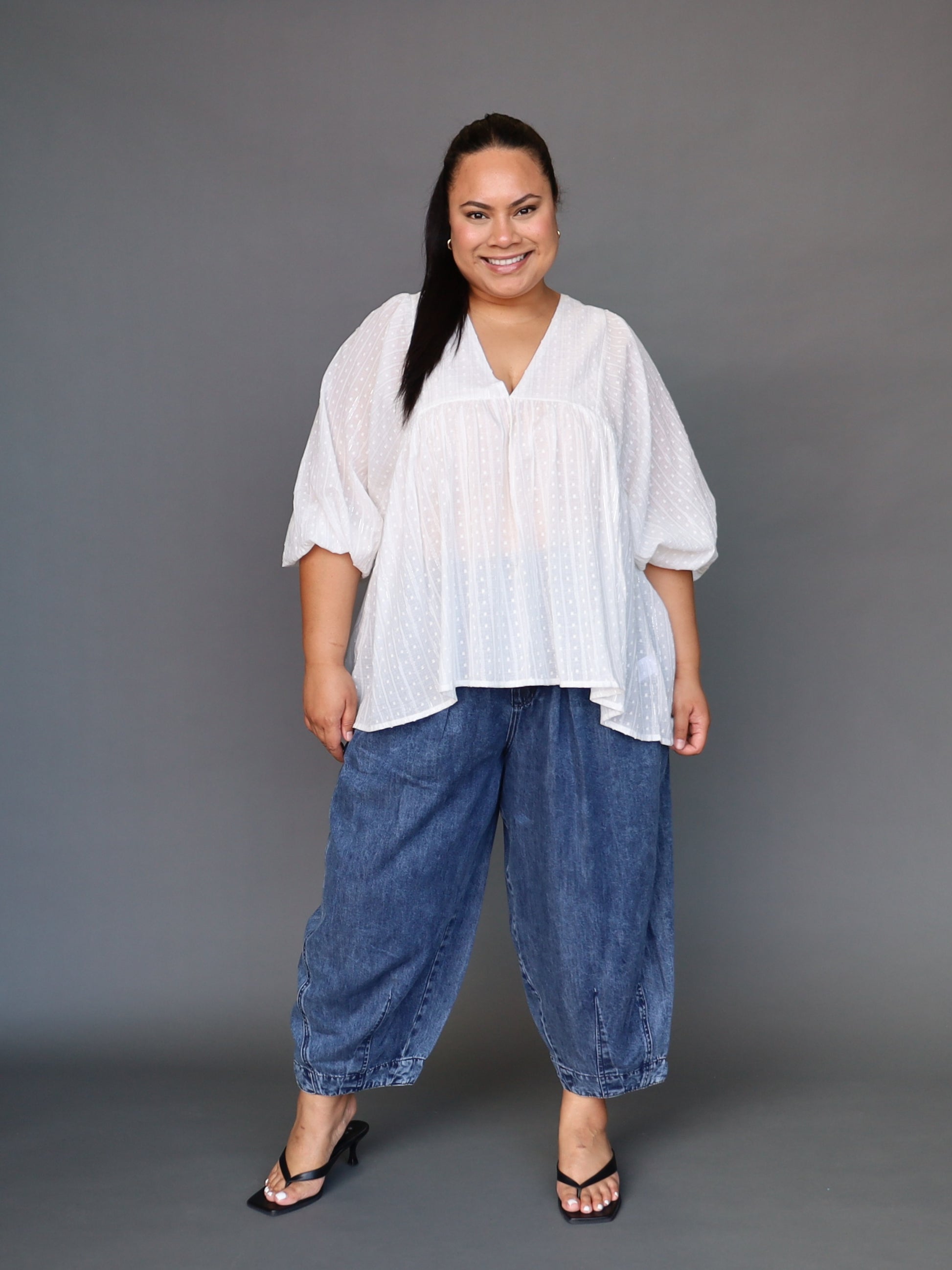 Matisse Blouse - Coconut Lurex - Isla-Maree