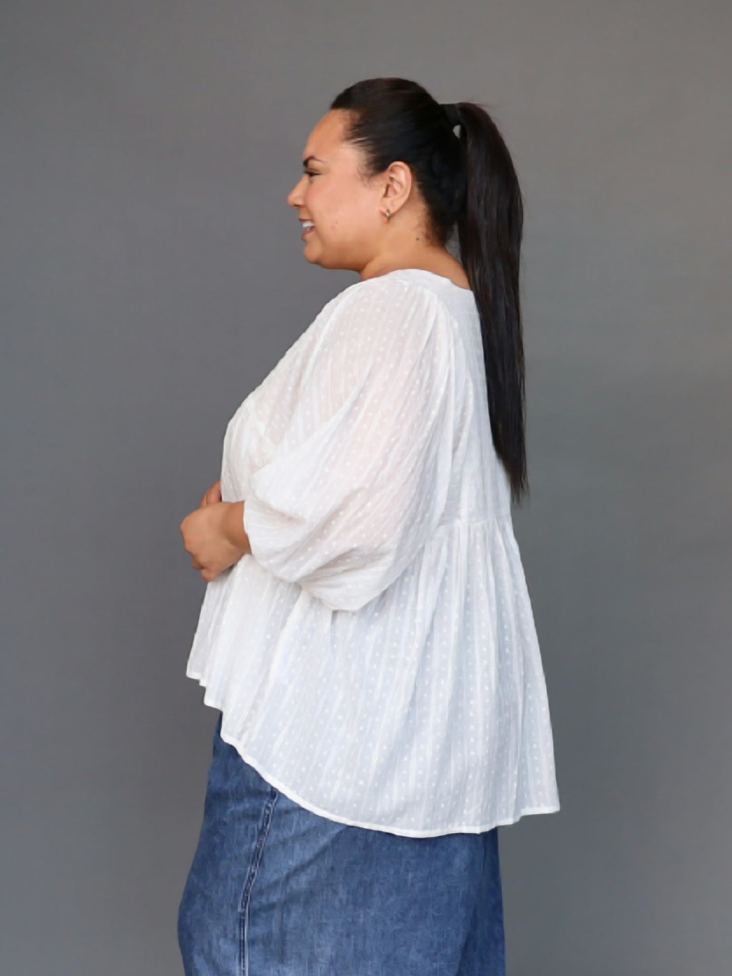Matisse Blouse - Coconut Lurex - Isla-Maree
