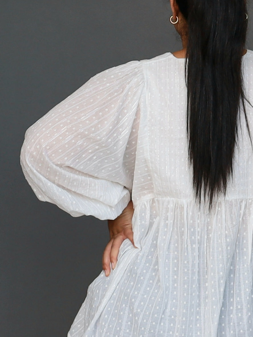 Matisse Blouse - Coconut Lurex - Isla-Maree