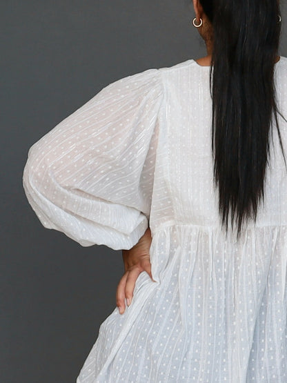 Matisse Blouse - Coconut Lurex - Isla-Maree