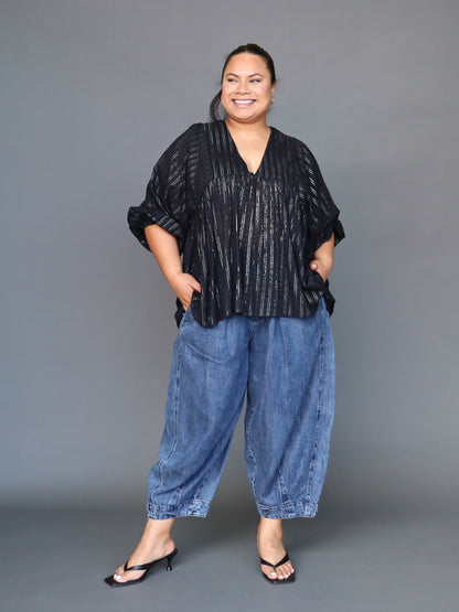 Matisse Blouse - Black Lurex - Isla-Maree