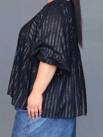 Matisse Blouse - Black Lurex - Isla-Maree