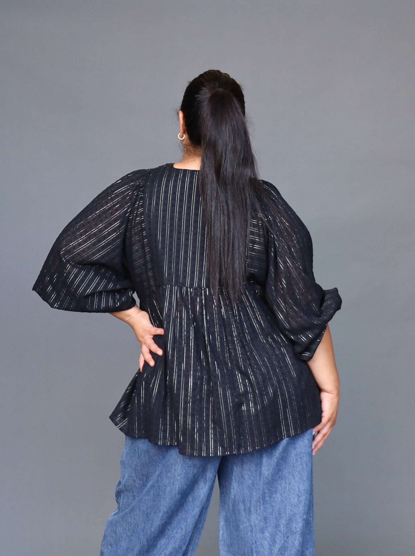 Matisse Blouse - Black Lurex - Isla-Maree