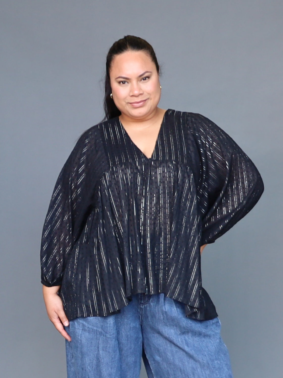 Matisse Blouse - Black Lurex - Isla-Maree