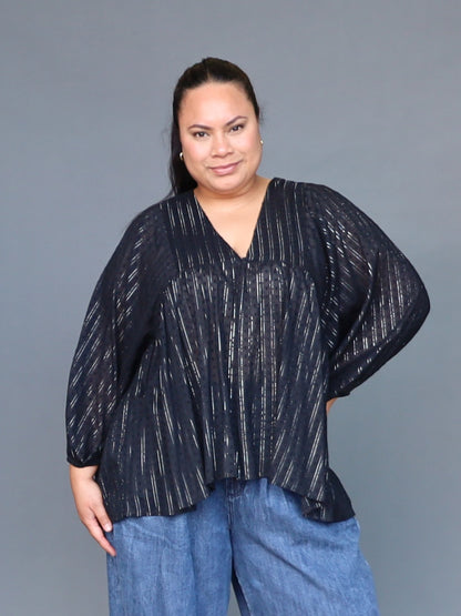 Matisse Blouse - Black Lurex - Isla-Maree
