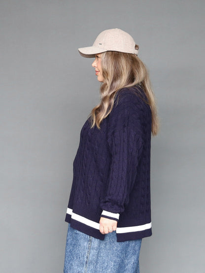 Varsity Knit - Navy PRESALE DUE END OF MAY - Isla-Maree