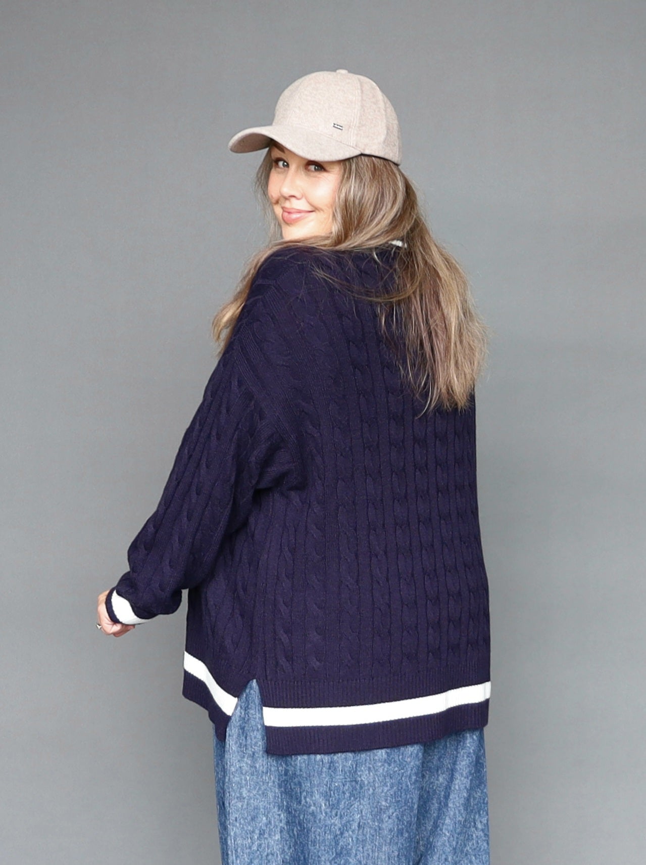 Varsity Knit - Navy PRESALE DUE END OF MAY - Isla-Maree