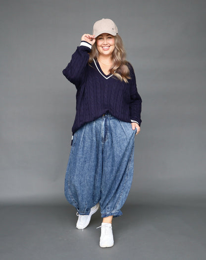 Varsity Knit - Navy PRESALE DUE END OF MAY - Isla-Maree