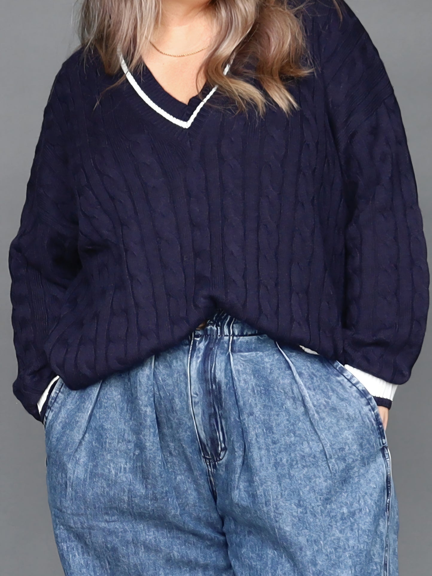 Varsity Knit - Navy PRESALE DUE END OF MAY - Isla-Maree