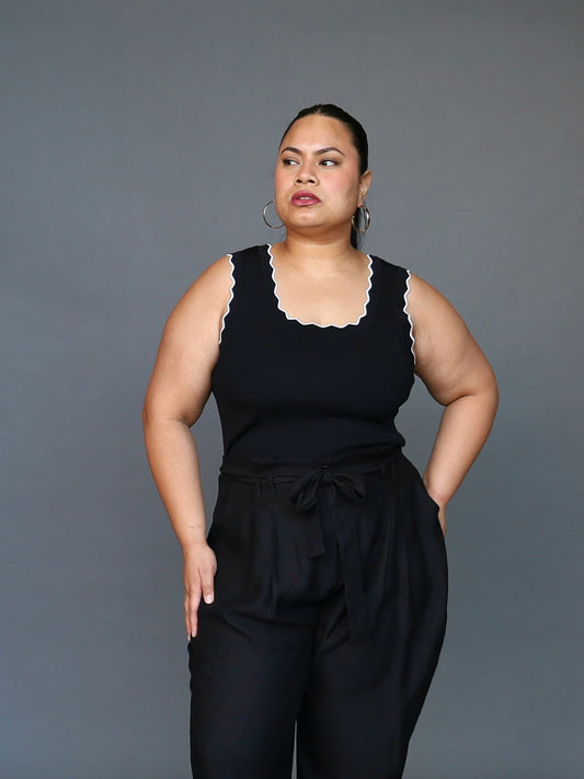 Twiggy Knit Tank - Black - Isla-Maree