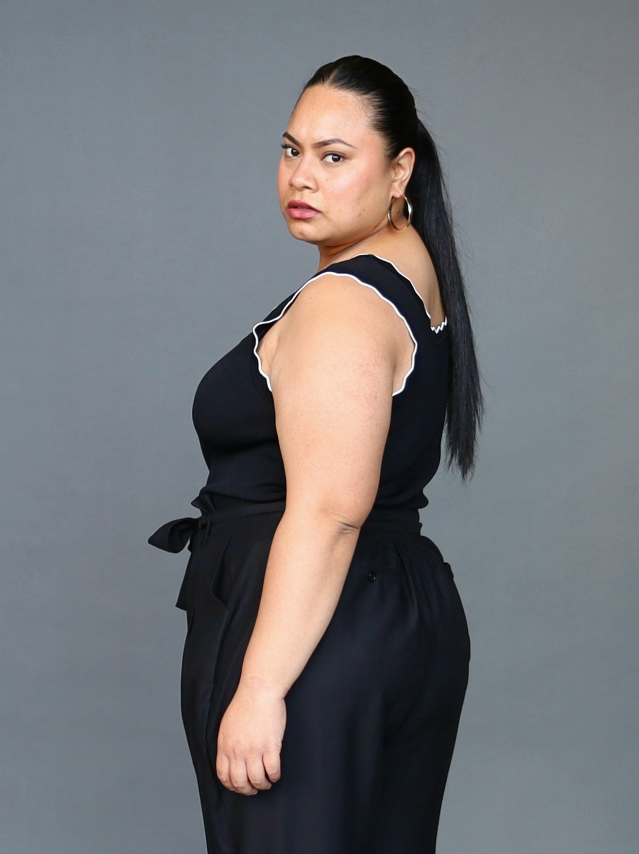 Twiggy Knit Tank - Black - Isla-Maree