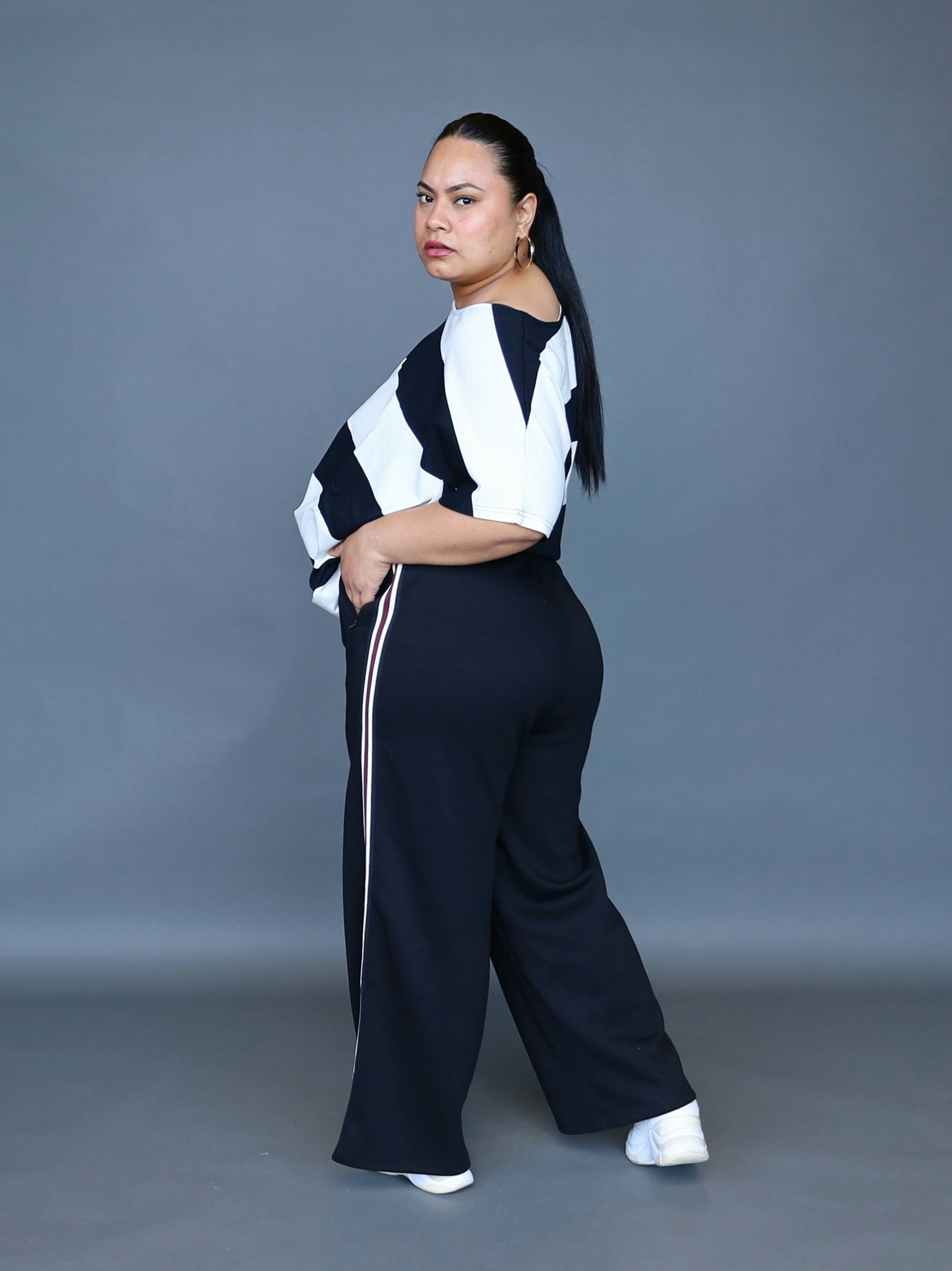 Volley Pants - Maroon Stripe - Isla-Maree