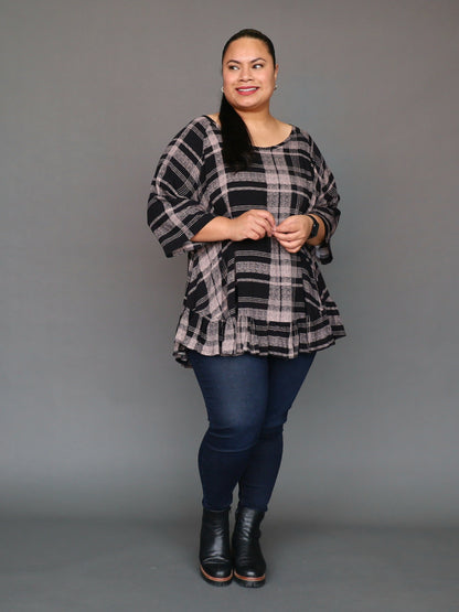 Gigi Top - Mocha Tartan - Isla-Maree