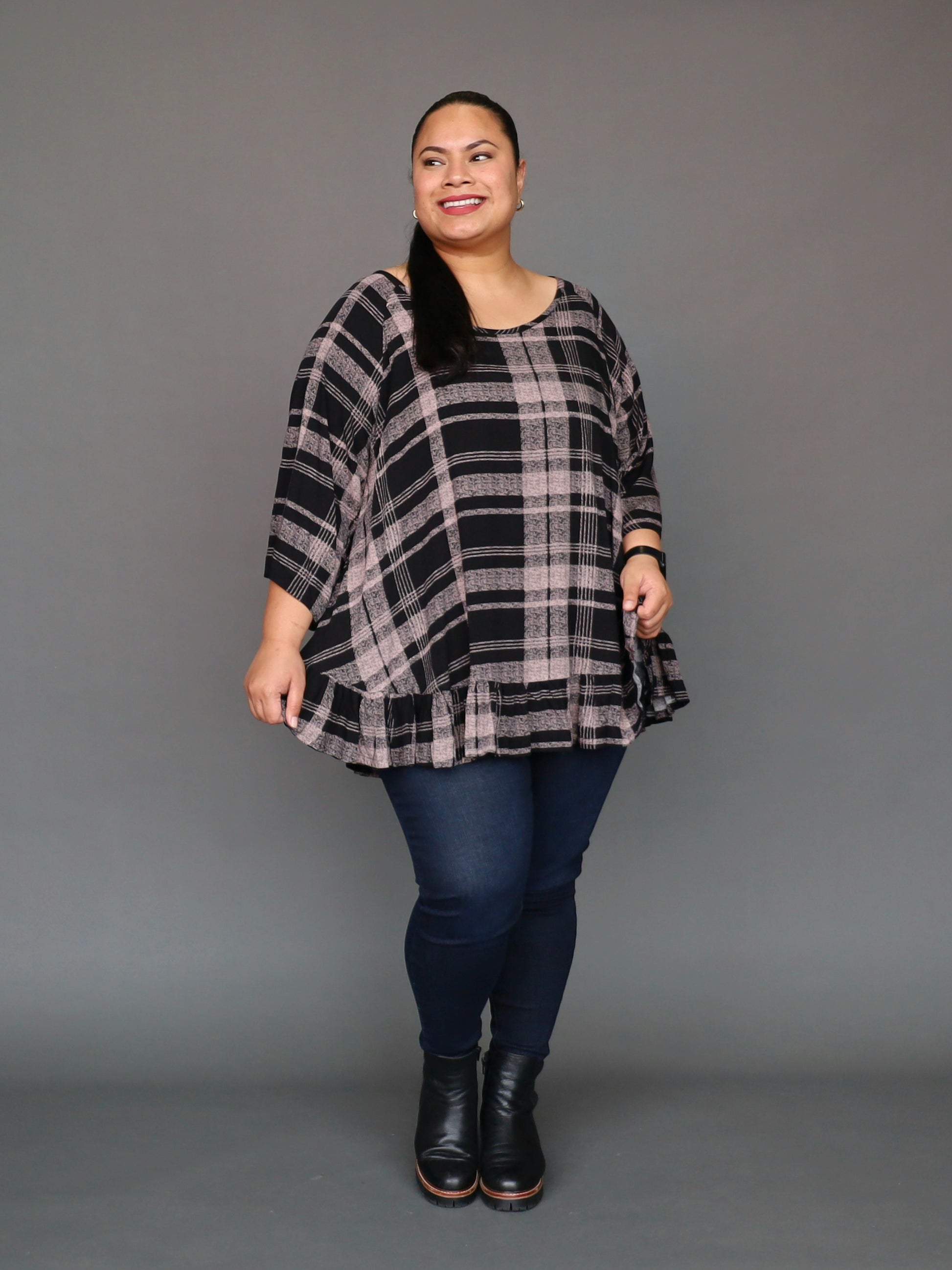 Gigi Top - Mocha Tartan - Isla-Maree